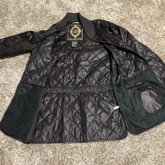 Mountain Horse Jacket Women Size L Black Little Quilted Full Zip Fall Winter - Picture 6 of 11